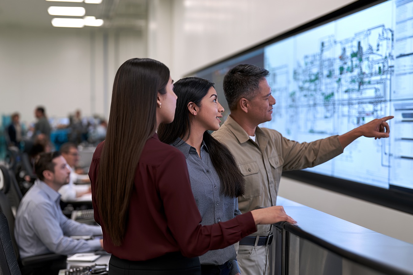 Planta de automatización industrial en operación